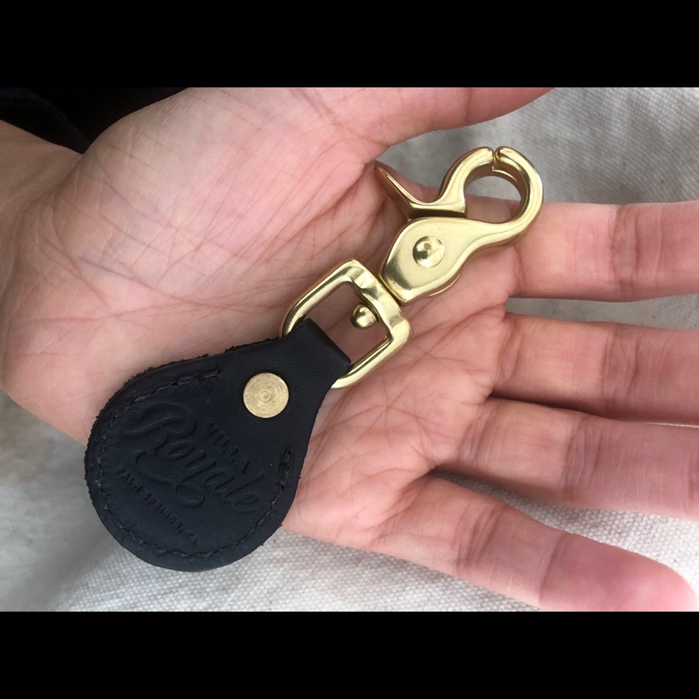 Leather Brass keychain- Villa Royale Palm Springs